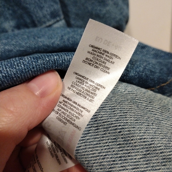 NWT Nasty Gal X Emili Sindlev Off Shoulder Denim Peplum Top 10 Babydoll Y2K - Picture 6 of 8